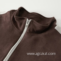 Autumn winter suede zip coat